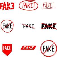 Fake Sign Bundle vector