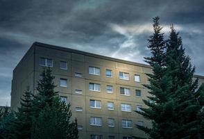 residential building from the GDR with trees photo