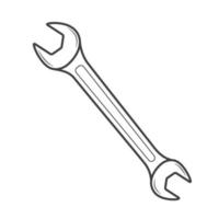 Wrench vector line style isolated on white background