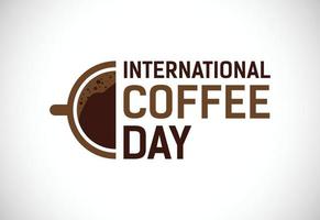 International coffee day vector illustration. Suitable for greeting cards, posters, and banner