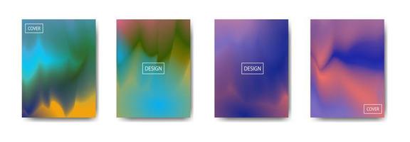 collection of colorful gradient background cover flyers are used for backgrounds, posters, banners, vector