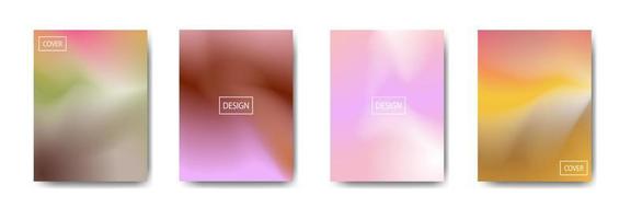 collection of colorful gradient background cover flyers are used for backgrounds, posters, banners, vector