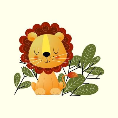 Free baby lion - Vector Art