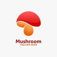 Red mushroom logo design vector