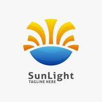 Abstract sunrise logo design
