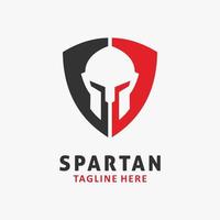 Spartan shield logo design vector