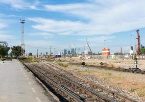 The construction site near the urban station photo