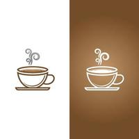 plantilla de logotipo de taza de café vector