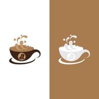 Coffee cup logo template vector