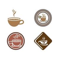 Coffee cup logo template vector