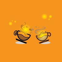 Coffee cup logo template vector