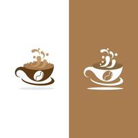 Coffee cup logo template vector