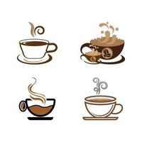 Coffee cup logo template vector