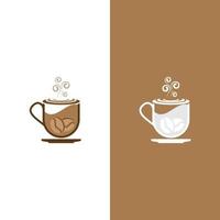 plantilla de logotipo de taza de café vector