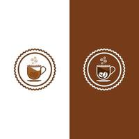 Coffee cup logo template vector