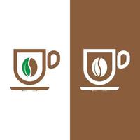 plantilla de logotipo de taza de café vector