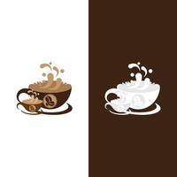 Coffee cup logo template vector