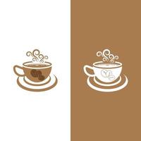 Coffee cup logo template vector