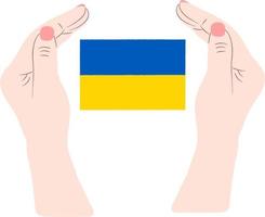 Ukrainian hryvnia vector hand drawn flag, Ukrainian flag vector hand drawn flag