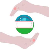 Uzbek Flag vector hand drawn flag, Uzbekistani som vector hand drawn flag