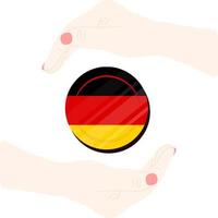 bandera alemana vector bandera dibujada a mano, eur bandera dibujada a mano
