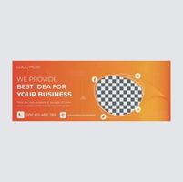 Creative facebook Cover Design Template vector