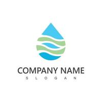 Drop Water Logo Template, Wave And Clean Water Illustration vector