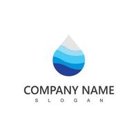 Drop Water Logo Template, Wave And Clean Water Illustration vector