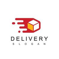 Delivery Logo Designs Template. Illustration Of Moving Box Element For Logistic, Expedition And Cargo Company Logo vector