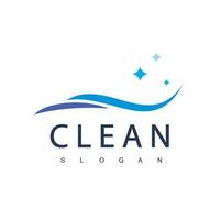 plantilla de diseño de logotipo limpio adecuada para servicio de limpieza, limpieza y lavandería vector