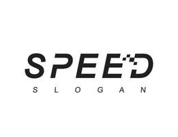Speed Typography Logo With Race Flag Symbol vector