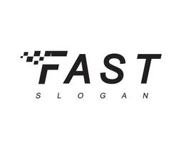 Fast Logo Using Race Flag Symbol vector