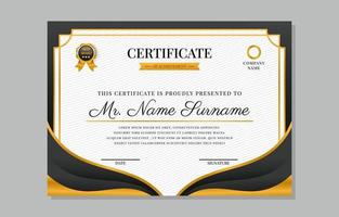 Gold Graduation Certificate Background Design vector