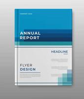 annual report geometric cover template vector