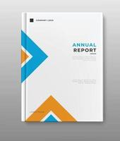 business annual report cover page template design vector