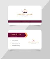 simple business name card template vector