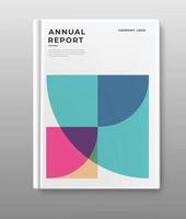 annual report geometric cover template vector