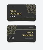 gift voucher card template vector