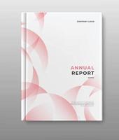 annual report geometric cover template vector