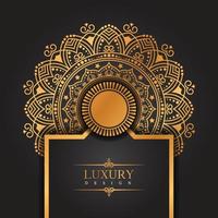 Luxury Golden Ornamental Mandala Background Vector Design. decorative mandala for tattoo, Mehndi, Islamic Pattern, Ornament, Art, henna, Indian Pattern, print, poster, cover, brochure, flyer, banner