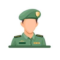 vector de ilustración de personaje de figura masculina de uniforme militar del ejército
