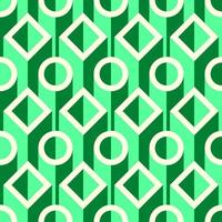 3d shape seamless pattern rectangle and circle. repeating vector background