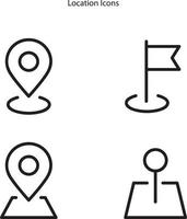Location icons isolated on white background. Location icon in trendy design style. Location vector icon modern and simple flat symbol for web site, mobile, logo, app, UI.