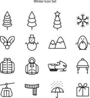 vectores de icono de temporada de invierno vector gratis