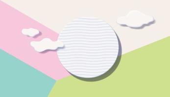 Abstract minimal scene on pastel background, display with abstract background illustration vector