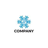 Simple snow letter S logo vector