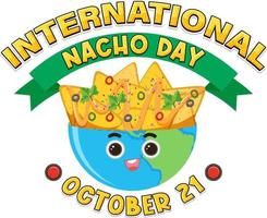 diseño de banner del día internacional de nacho vector