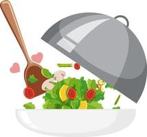 Cooking salad isolated vector