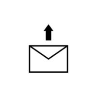 Send letter icon. Black arrow. Business concept. Vector illustration for design, web, infographic.