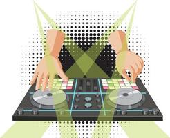 icono de controlador de dj de música sobre fondo blanco vector